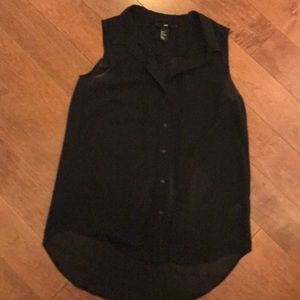Black short sleeved blouse